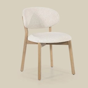 Eleonora Mikky Luxe Eetkamerstoel Eiken Beige En Stof