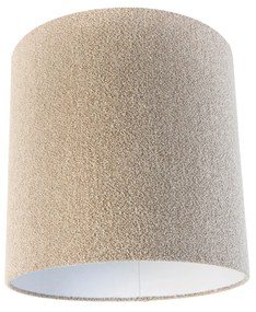 Stoffen Boucle lampenkap taupe 40/40/40 Design, Modern cilinder / rond