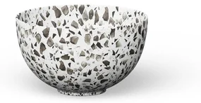 Looox Ceramic terrazzo Sink Ceramic small Waskom / fontein 23cm terrazzo zwart wwks23tzw