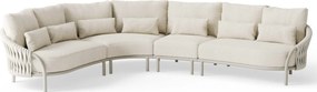 Feroli hoek loungeset 4 delig Camel sand | Misty rope | Beachy bouclé SUNS