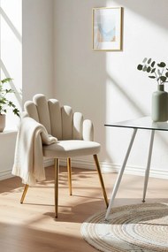 Hand Goud Fluwelen Stoel