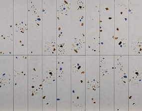 DTG Terrazzo wandtegel 7.5x30cm ivoor mat