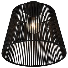 Buiten plafondlamp met zwart touw IP54 - JaylaJapandi E27 IP54 Buitenverlichting rond