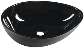 Sapho Priori keramische waskom 51cm zwart