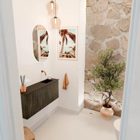 Mondiaz Joya 90cm toiletmeubel shadow met wastafel faye rechts zonder kraangat urban
