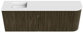 Mondiaz Joya 110cm toiletmeubel ronding rechts shadow met wastafel faye links 1 kraangat talc