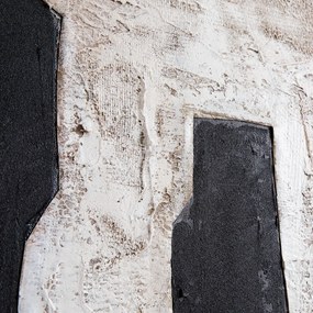 Handgeschilderd schilderij, met stofapplicatie, APIA