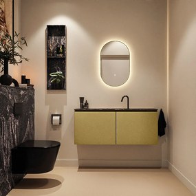 Mondiaz Ture DLux toiletmeubel 120cm oro met wastafel lava midden met kraangat