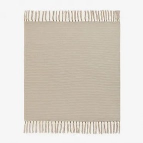 Narisa Katoenen Plaid Deken Beige – Linnen - Sklum