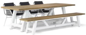 Picknick Set 6 personen 260 cm Wicker Zwart Lifestyle Garden Furniture Dolphin/Florence