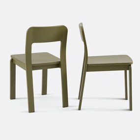 Set van 2 gebeitste massief berken stoelen, Talet
