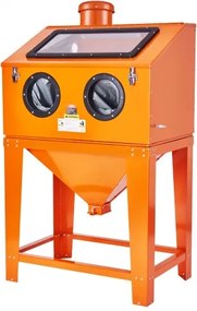 VEVOR straalkast van 90 gallon met stofafzuigsysteem van 1,8 gallon, straalkast voor 40-120 PSI met onderstel, zware straalmachine met straalpistool en 4 sproeiers voor het verwijderen van verf en roest.