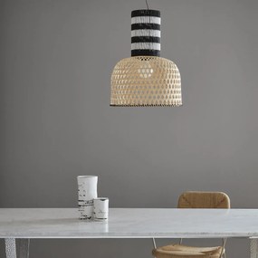 Hanglamp in bamboe en geweven papier Tribe