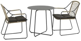 4 Seasons Outdoor | Scandic tuinset met Dali bistrotafel  Tuintafel    houtkleur weerbestendig