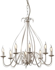Eettafel / Eetkamer Klassieke kroonluchter crème 8-lichts - Giuseppe Klassiek / Antiek, Landelijk / Rustiek E14 rond Binnenverlichting Lamp