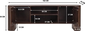 TV Meubel Met Ribbels 162cm - 162x42x55cm.