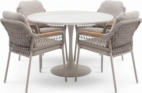 Monza Flair dining tuinstet 5-delig latte 120xH75cm