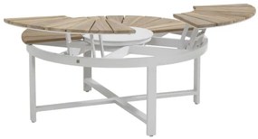 4 Seasons Outdoor | Forio coffee table 105 cm frost grey  Loungetafel    houtkleur weerbestendig