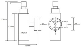 Sapho X-Round zeepdispenser 150ml chroom