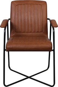 Eetkamerstoel - Henry - leer Vintage cognac