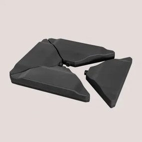 Rechthoekige Parasolvoet 70x77 Cm Navulbaar Zarpom Zwart - Sklum