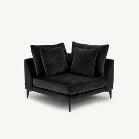 Hoekbank in fluweelmix, MODERNISTE, ontwerp Emmanuel Gallina