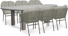 Tuinset 6 personen 240 cm Rope Taupe Coco Livo/Guave