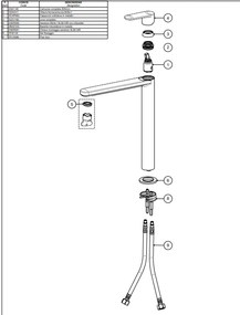 Paffoni Candy verhoogde wastafelmengkraan chroom