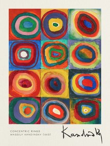Kunstdruk Concentric Rings - Wassily Kandinsky, (30 x 40 cm)