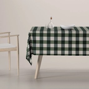 Dekoria Rechthoekig tafelkleed, zielono biała krata (5,5x5,5cm), 100 x 100 cm