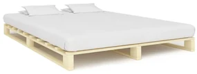 vidaXL Bedframe pallet massief grenenhout 160x200 cm