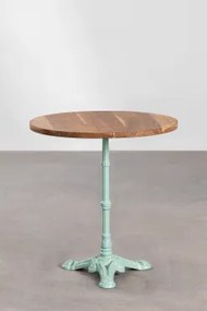Azteca Ronde Barkruk Van Acaciahout Acaciahout - Paradijseiland Groen & Ø70 Cm - Sklum