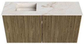 Mondiaz Joya DLux 80cm toiletmeubel dusk met wastafel faye links zonder kraangat frappe
