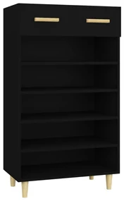 vidaXL Schoenenkast 60x35x105 cm bewerkt hout zwart