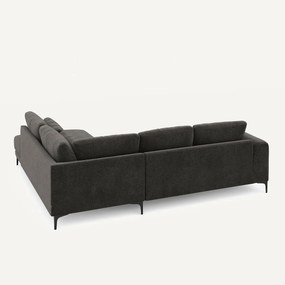 Hoekbank rechts in chenille fluweel, Marsile