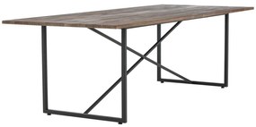 Jörn Industriele Eettafel - X-Bang - Teak Hout - 250x100 cm - Jorn