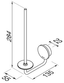 Geesa Opal reserverolhouder RVS geborsteld