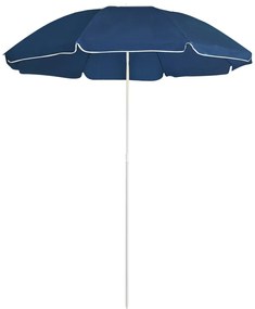 vidaXL Parasol met stalen paal 180 cm blauw
