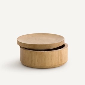 Massief eikenhouten doos, hoogte 7 cm, RENDO