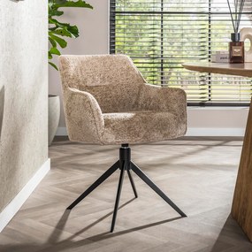 Draaibare Eetkamerstoel Velours Zand