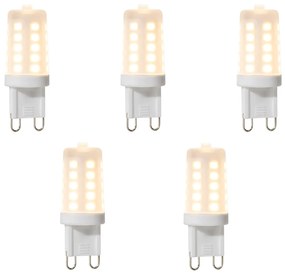 Set van 5 G9 dimbare LED lampen 3W 280 lm 2700K