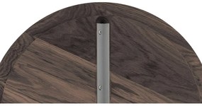 Goossens Excellent Salontafel Ferris rond, hout eiken donker bruin, elegant chic, 60 x 37 x 60 cm