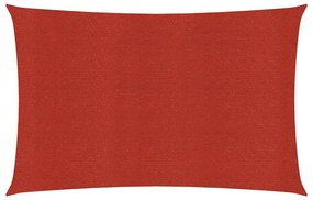 vidaXL Zonnezeil 160 g/m² 2x4,5 m HDPE rood