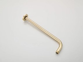 Saniclear Brass inbouwregendouche 30cm met ronde massagejets en wandarm geborsteld messing - mat goud