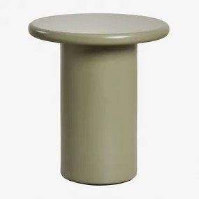 Ronde Bijzettafel Ø45 Cm In Mdf Rodeo Groen – Salie - Sklum