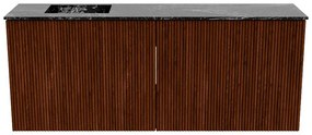 Mondiaz Joya DLux 100cm toiletmeubel ruby met wastafel faye links 1 kraangat lava