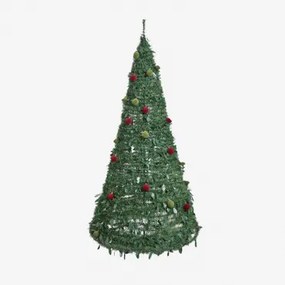 Taimy Opvouwbare Kerstboom Met Led-verlichting Rood & ↑210 Cm - Sklum