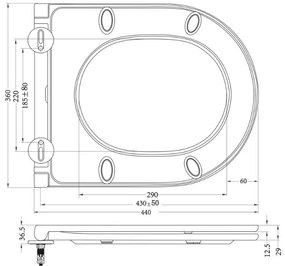 Mueller Flatline softclose toiletzitting met quick release mat zwart