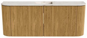 Mondiaz Joya DLux 105cm toiletmeubel ronding links/rechts oak met wastafel faye midden zonder kraangat frappe