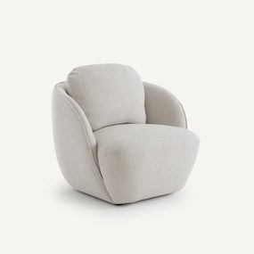 Fauteuil in mêleestof, bolvormig, Alpine